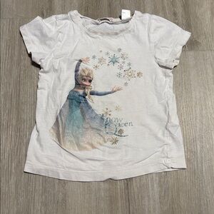 White Frozen T-Shirt with Elsa Print